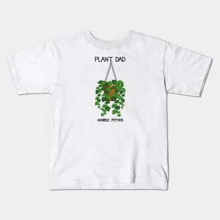 Plant Dad - Marble Pothos Plant Kids T-Shirt